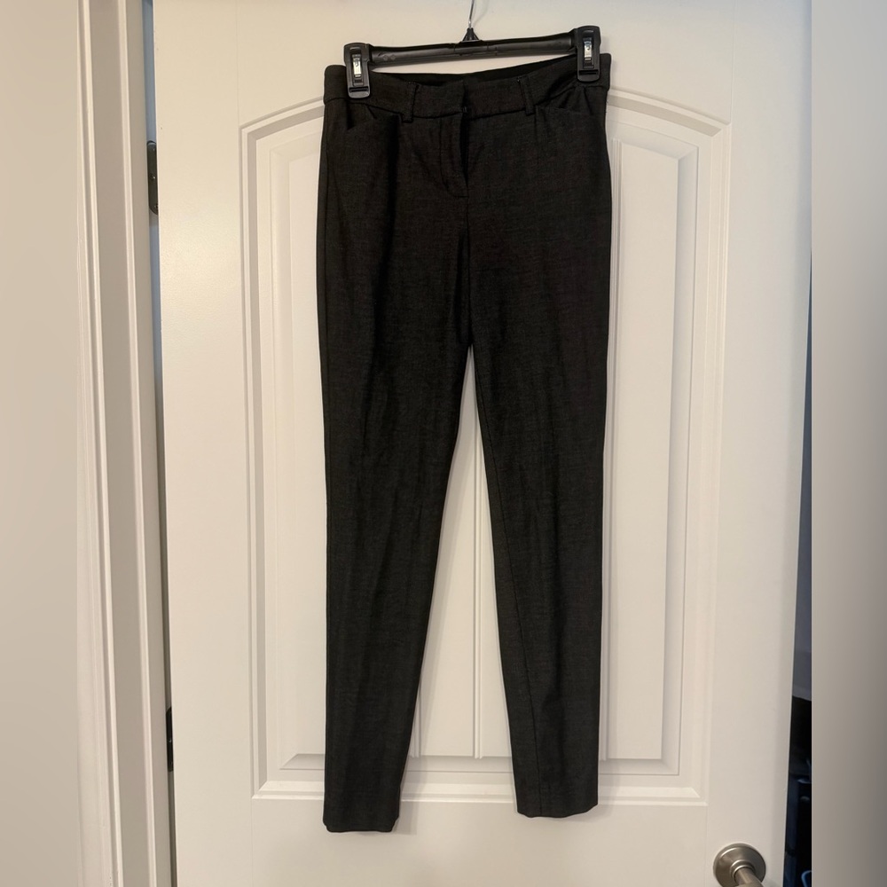 Women’s Express Mid Rise Straight Leg Charcoal Dress Pants Size 0R
